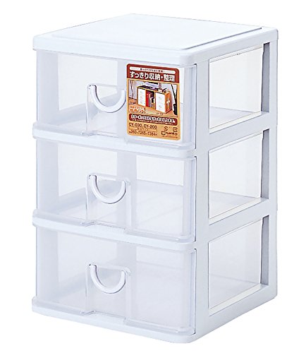 sanko- Plastic Accessory Storage 3 Tier erupisu Width 26 X Depth: 26.5 W x H 38.4 cm White