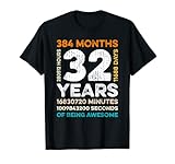 Photo Gallery 32 years old 384 months of being awesome 32nd birthday gifts maglietta Photo Gallery 32 years old 384 months of being awesome 32nd birthday gifts maglietta