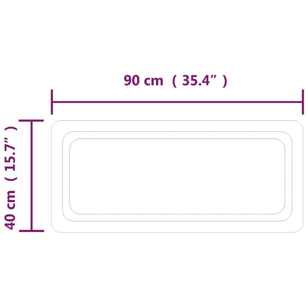 vidaXL Lustro łazienkowe z LED, 90x40 cm, lustro do łazienki, lustro LED, lustro z LED, lustra do łazienki, lustro LED, lustra z LED