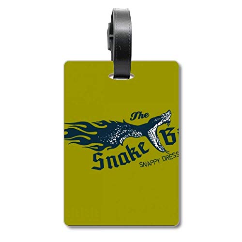 Étiquette de valise motif serpent en finition chic et élégante