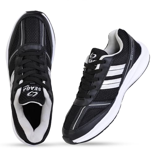 Image of SEAGA Sports Men's Lightweight Sports Running Shoes with Breathable Mesh & Cushioned Sole and Comfortable Shoes