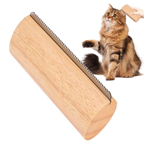 Spazzola per Gatti in Legno,Pettine rimuovi-sottopelo,Spazzola per Cani con Setole - per Cuccioli, Gattini e Razze Medie e Grandi