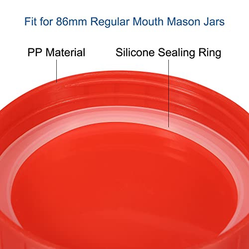 PATIKIL 86mm / 3-1/2" Wide Mouth Plastic Mason Jar Lids - Image 4
