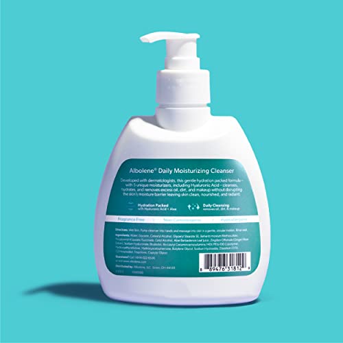 Albolene Daily Face Wash, Moisturizing Face Cleanser And Makeup Remover With Hyaluronic Acid, 10 Fl Oz #TOP5