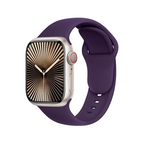 Correa Apple Watch Series 9 8 evita caídas con ajuste seguro estilo original púrpura mujer