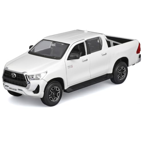 Xiangtat 1:27 Model Car Toyot a Hilux Alloy Pickup Truck Diecast Off-Road Vehicle Car Crafts Decoration Collection (1/27 Hilux White)
