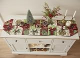 Tache Home Fashion Tache Boże Narodzenie dekoracyjny gobelin świąteczne dekoracje bieżniki na stół, zielony, 13 x 90