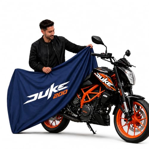 Image of Kayme Motorcycle Cover Waterproof Heavy Duty All Weather, Quad 4 Wheeler Cover Sun Rain Snow Protection (Blue, Duke 200)