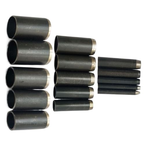 Qutalmi Kit Fori per Cuoio | 15 Pezzi Punte e Borchie per Occhielli | Attrezzatura per Imbottiti Borse Scarpe Lavorazione Cuoio Costumi Cinture | Progetti Artigianali Calzolai Artigiani del