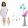 Barbie Careers Dentist Playset with Brunette Doll Wearing White Coat, Toddler Small Doll, Examination Chair & Accessories
