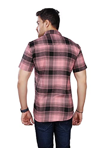 Image of BRUCEWANE Men's 100% Cotton Half Sleeve Shirt