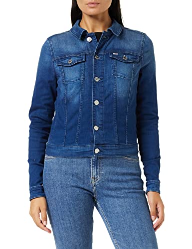 Tommy Jeans Damen Jeansjacke Vivianne Slim Stretch, Blau (New Niceville Mid Blue Stretch), M