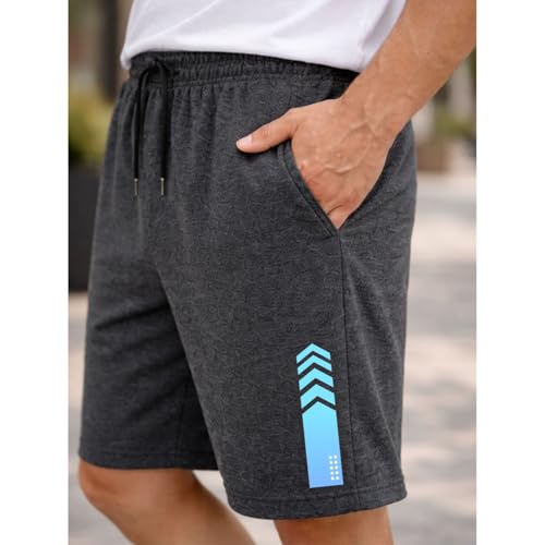 Image of KART BLACK Plus Sizes Men's Cotton Knee Length Shorts(XXL,3XL,4XL,5XL,6XL,7XL,8XL Shorts) | Stripe Printed Shorts | Casual and Night Wear Mens Shorts