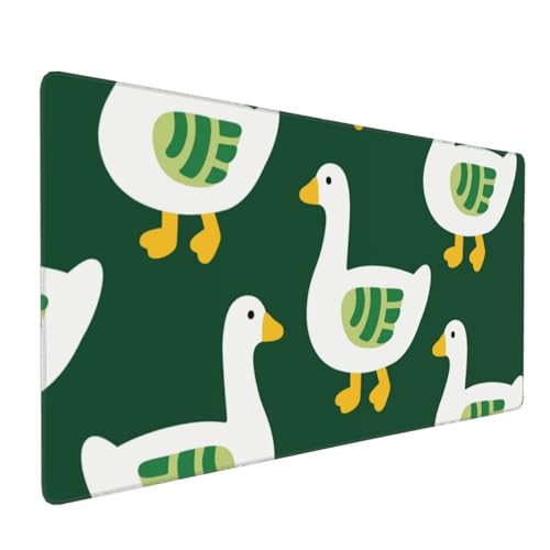Tapis de souris de jeu grand format avec base antidérapante et motif oie