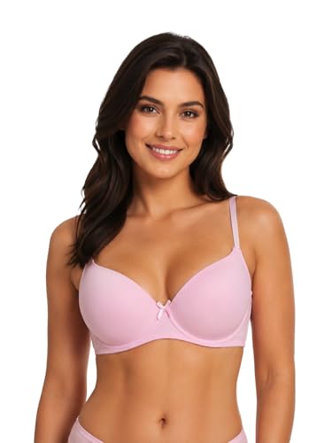 Image of Viola's Secret 6 Pack of Color Print T-Shirt Bras B Cup C Cup and D Cup