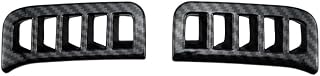 AGL -CHNIGREEN- ABS Carbon Fiber Color Dashboard Air Vent Outlet Trim Cover for Chevrolet Silverado 2019-2022 (Upper 2 Pieces)