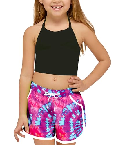 Image of Deerose Kids Hawaiian Swim Board Shorts Quick Dry Active Swim Trunk 5-14 Years