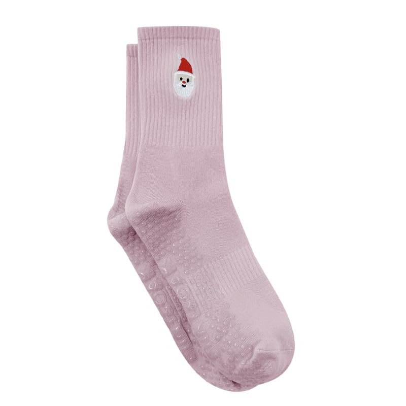Image of Mint & Oak Pilates Socks with Grips for Women, Ankle Length Non-Slip Yoga Socks, Cotton Ideal For Yoga, Pilates, Gym, Workout, Cute Women's Gift