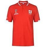 polo de inglaterra 2017 65% poliéster, 35% algodón. FIFA World Cup 2018 - Polo de Inglaterra para Hombre, Color Rojo, Rojo, Large