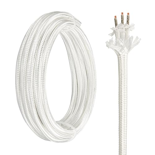 Câble mica 3 conducteurs de 0,75 mm isolé gaine blanche thermique 500°C