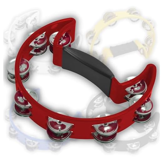 Pandeiro Meia Lua Profissional Pandeirola de Mão Colorida Instrumento Percussão Musical Em ABS (Azul)