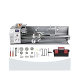 Bürstenlose Mini-Metalldrehmaschine 8,7 x 23,6 Zoll / 220 x 600 mm, 750 W, LED mit variabler Geschwindigkeit, for Drehen und Bohren von Gegenflächen