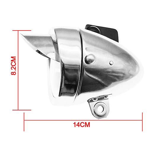 DECDEAL Farol clássico cromado vintage bicicleta farol frontal retro