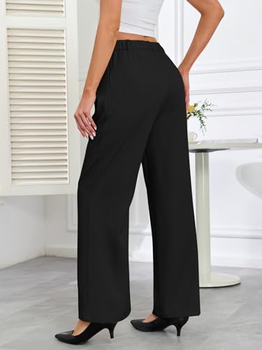 Gracyoga Women's Wide Leg Dress Pants High Waisted Casual Work Trousers 2025 Business Outfits with Pockets2