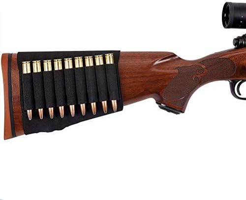 Miniatura 3 de Táctica 9 Rondas de conchas titular cartuchos de munición portador de bala bolsa para MP 512-36 elástico Butt Stock Caza Rifle Accesorios