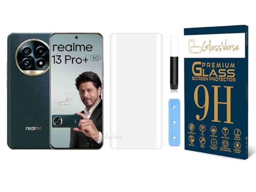 Image of GlassVerse 13 Pro Plus UV Tempered Glass Screen Protector. Pack Of 1 | 3D Curved Edge | 9H Hardness | Full UV Glue with UV Light | Anti-Scratch | Case Friendly | HD Clear. (6.7 Inches)