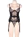 ohyeahlady Mujer Conjunto de Lencería Encaje Corpiño con Tanga y Liguero para...