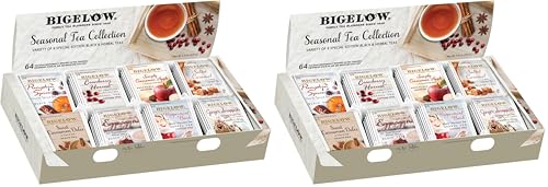 Bigelow Seasonal Tea Gift Box Sampler (64 tea bags, 2 packs)