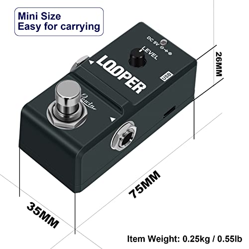 Rowin Tiny Looper Electric Guitar Effect Pedal 10 Minutes Of Looping Unlimited Overdubs #TOP4