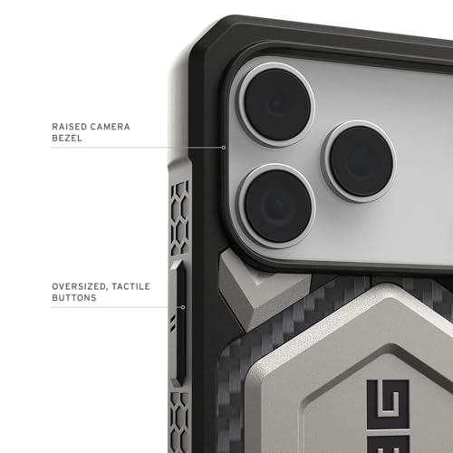 Image of Urban Armor Gear UAG Monarch Pro Magnetic Compatible, Rugged Heavy Duty Shockproof Anti-Slip Military Grade Protective Case /Cover Designed for iPhone 17 Pro Max (2025) - Titanium