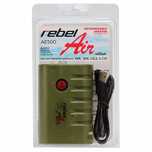 rebelFIN - rebelAir Rechargeable Bait Bucket Aerator with Built-in Flashlight
