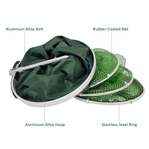 Kangdun Collapsible Fish Keeping Net - Rubberized Mesh Fishing Basket - Foldable Fish Live Well For Dock & Kayak - Keep Bait And Fish Alive #TOP3