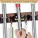 FunCee Broom Holder Wall Mount With 5 Slots & 4 Hooks，Rustic Wood Broom & Mop Hanger，Wall Mounted Garden & Garage Tool Storage Organizer Rack for Closet Laundry Room or Kitchen Wall Decor