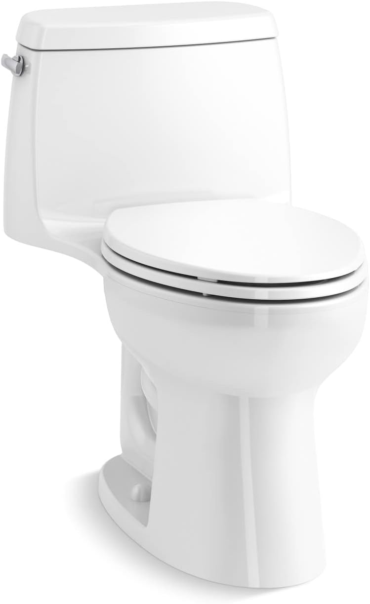 KOHLER 30810-0 Santa Rosa One-Piece Compact Elongated 1.28 Gpf Toilet With Revolution 360 Swirl Flushing Technology - - 