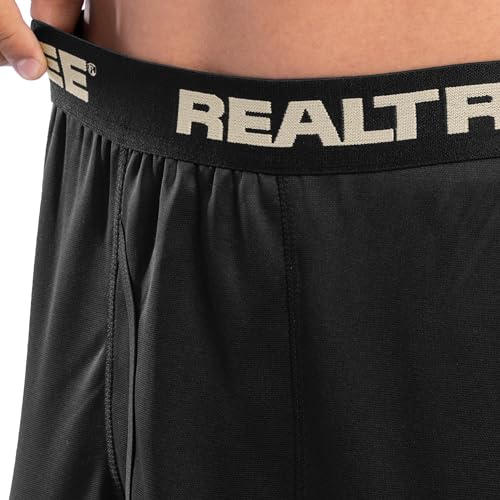 Realtree Men\'s Heavyweight Fleece Thermal Underwear Long Johns Bottom, Pitch Black, Medium - Thumbnail 3