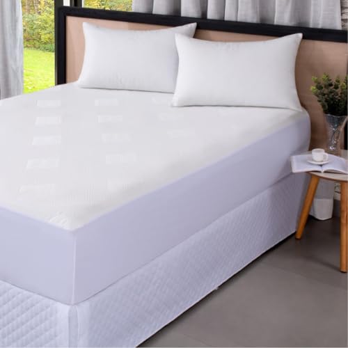 Protetor De Colchão Casal Impermeavel Jacquard com Lateral Adaptável Protege Seu Colchão Respirável e Antialergico