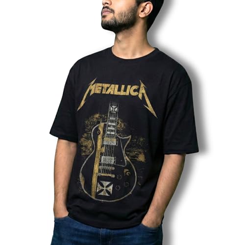 Image of Unisex Regular Fit Metallica American Heavy Metal Band Graphic Printed T-Shirt /Guitar Lovers T-Shirt