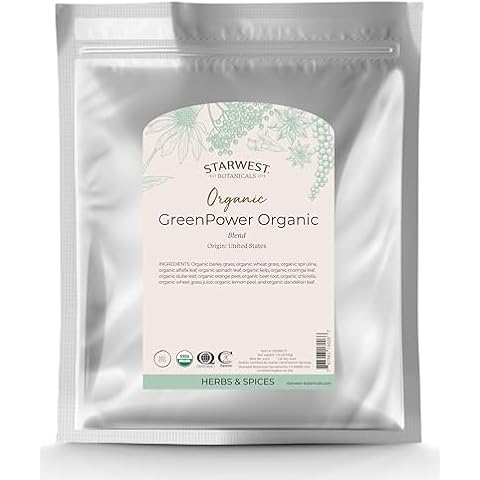 Starwest Botanicals Organic GreenPower Blend, 1 Pound Cover