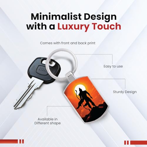 Image of Stylish Metal Keychains with Permanent Glossy Print - Inspirational Quotes & Spiritual Designs - Perfect Key chains for loved ones, Personal Use, Gifts & Return Gifts