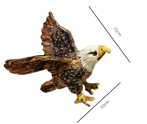 Image of Bald Eagle 28 CM Soft Toys for Kids | Plush Soft Toys for Baby Boys and Girls| Best Gift | Bald Eagle Soft Toy for Kids -Multicolor 28 CM Long