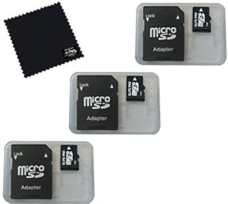 3 Pack 1GB Micro SD Memory Card with SD Adapter, 1 GB Micro SD Memory Card, 3 Pack Micro SDHC TF MicroSD TransFlash Card MicroSD to SD Adapter and Built To Last! Microfiber Cloth