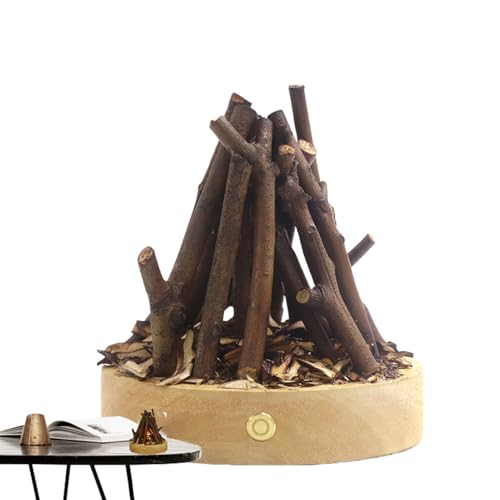 Pozo de Fuego Falso, lámpara de Fuego,Control táctil de luz Nocturna de Falso, 3 Modos Ajustables | Decoraciones del Festival de Navidad de Halloween, lámpara de leña Falsa del hoyo de