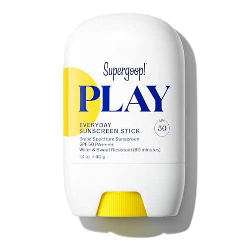 Supergoop! PLAY Everyday Sunscreen Stick SPF 50 - Lightweight, Non-Greasy Formula - Natural Finish -...