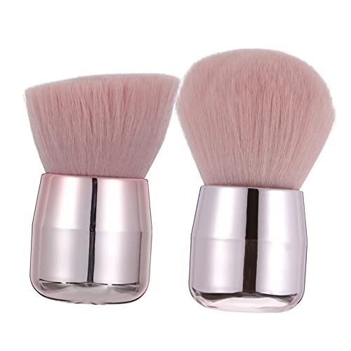 Ipetboom 2Pcs Mushroom Shape Makeup Brush Loose Powder Foundation Applicators for Blush and Setting Powder Portable Cosmetic Tools for Professional and Home Use