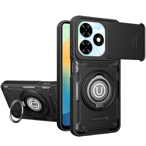 �X�}�z�P�[�X �Ή��@�� for Tecno Spark Go 2024 / Spark 20 / 20C/ Pop 8,�Ή��@�� for Infinix Hot 40i�y�}�O�l�b�g���ԍڃ}�E���g �����h�~ 2-in-1 PC+TPU 2�E�F�C�u���P�b�g�X�^