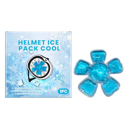 Cappello refrigerante in gel, 17,5 x 16,5 cm, cuscinetto per casco riutilizzabile, fascia fredda flessibile, sollievo lenitivo per la testa, impacco febbre, per aiutare il recupero da lesioni